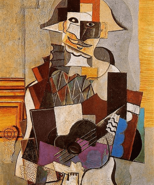 Cubist painting showing geometric volumes and multiple facets