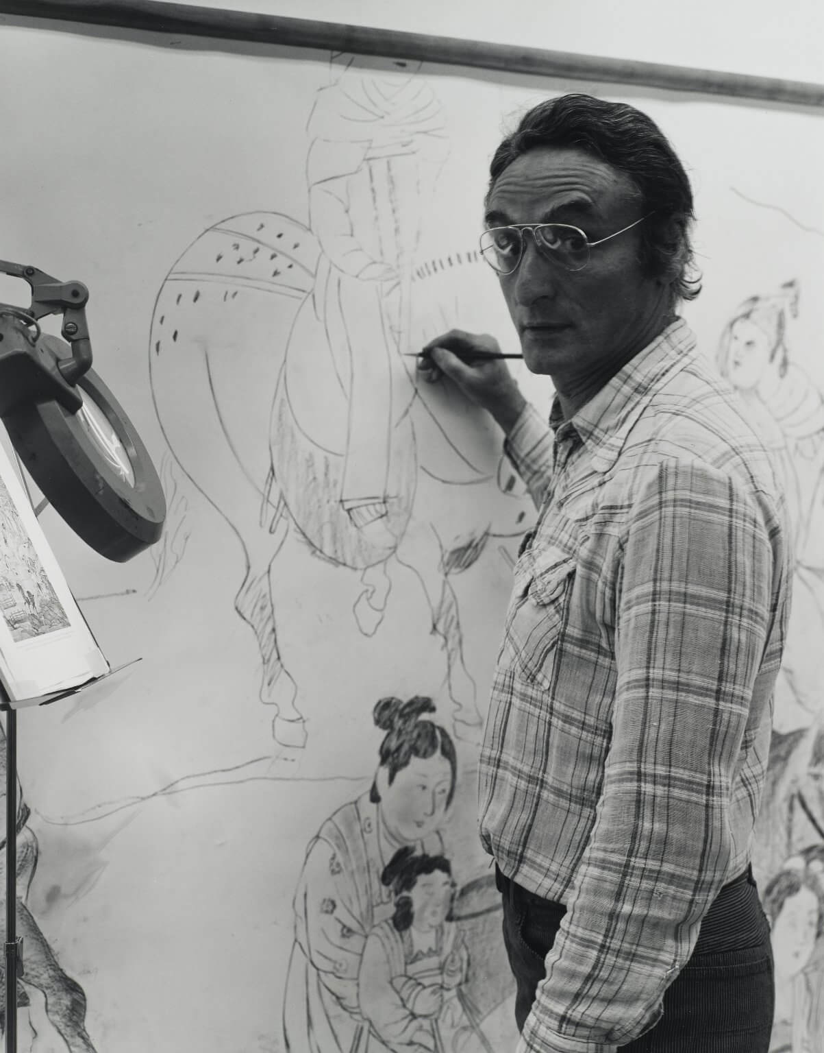 portrait de larry rivers peintre musicien