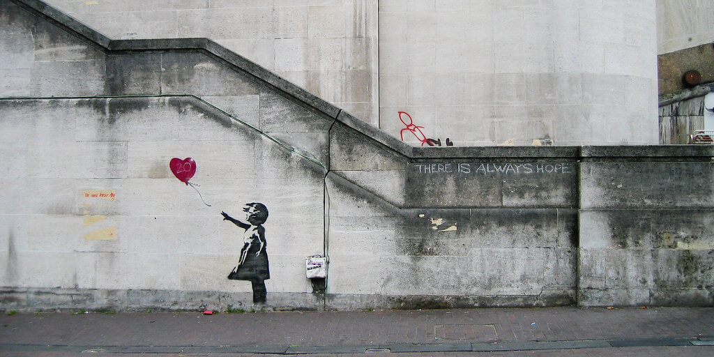 banksy the litte girl with the balloon