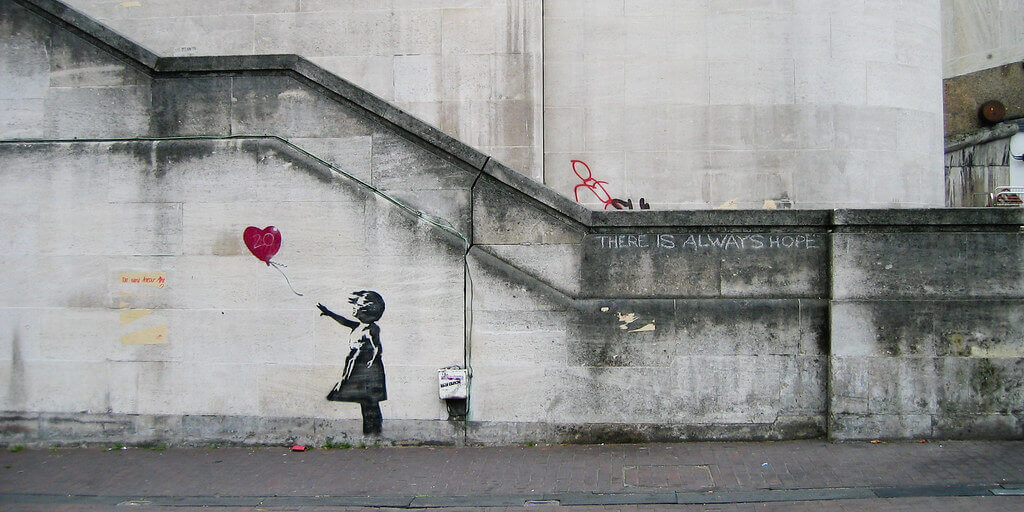 Banksy das kleine Mädchen mit dem Ballon