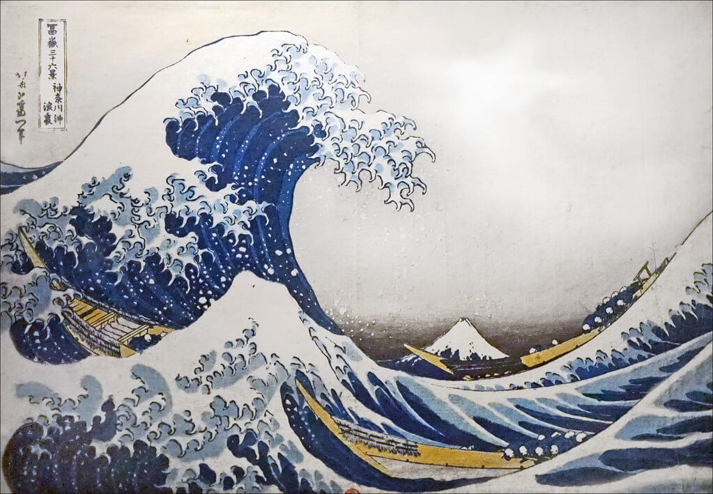 la vague d'hokusai peinture paysage
