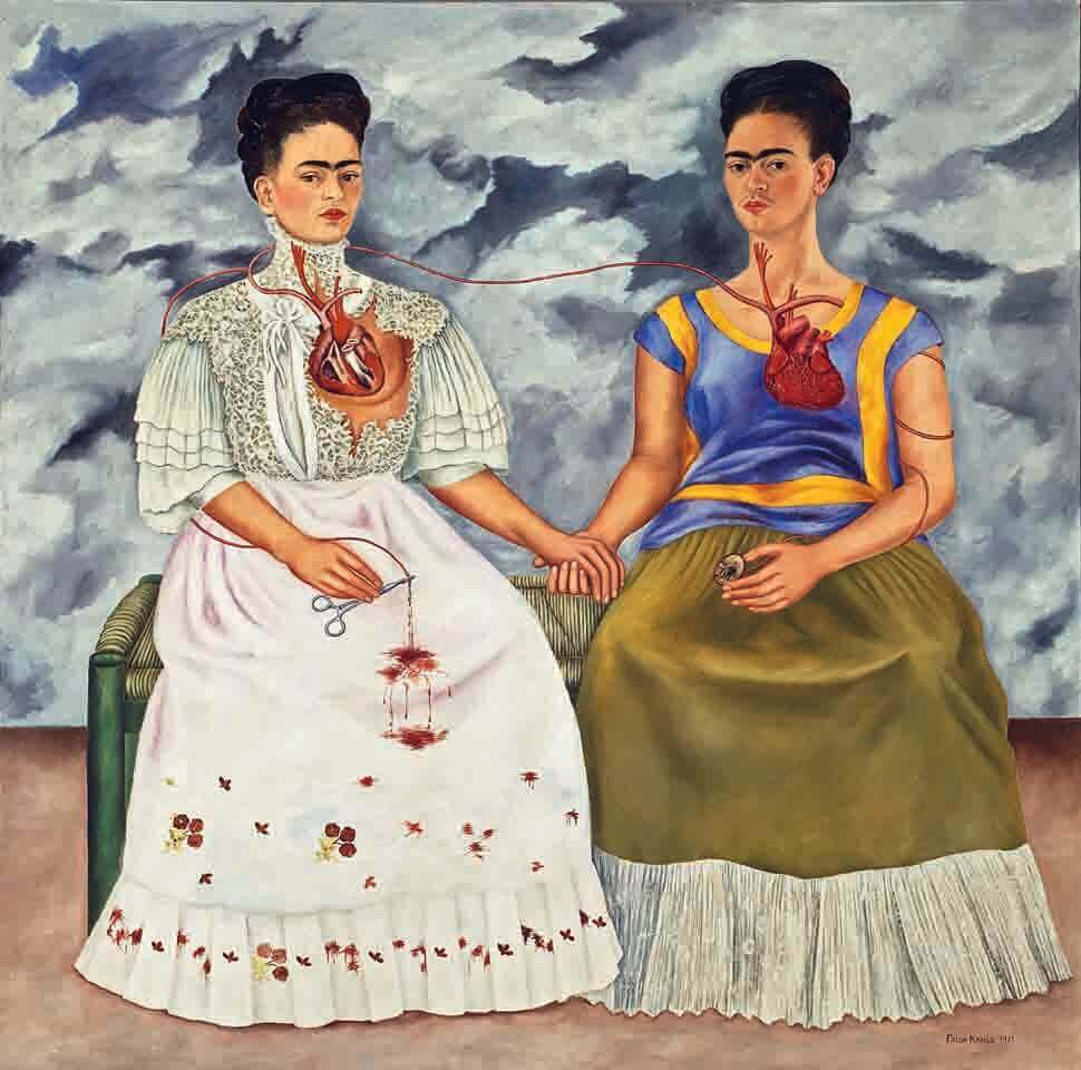 Frida Kahlo peinture les deux fridas