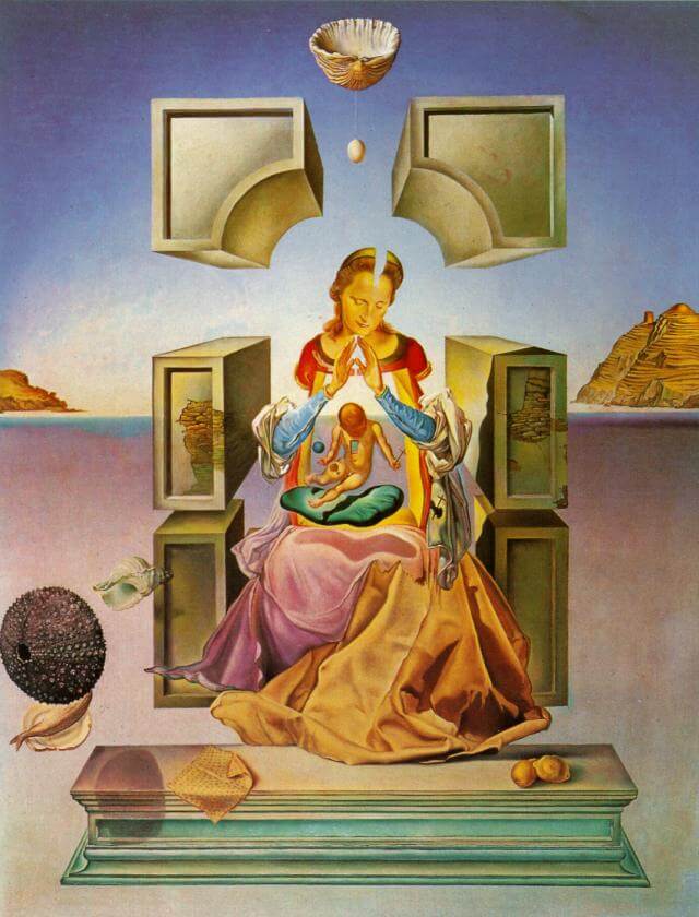 la madone de port lligat : Célèbre tableau de Salvador Dali. Ce tableau représente une vierge possédant le visage de Gala (l'épouse de Dali). 
