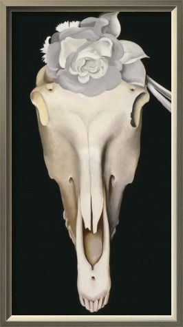 Horse Skull with White Rose by Georgia O'Keeffe