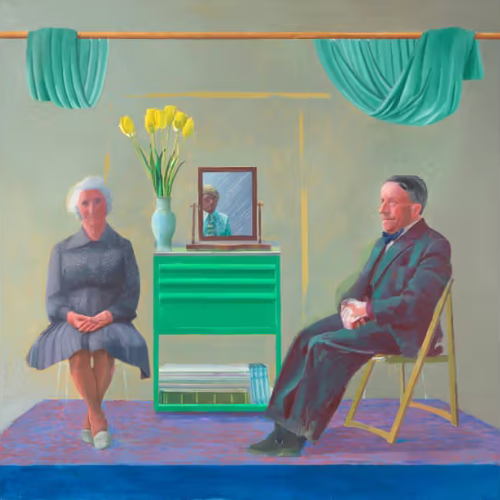My parents and myself, a famous work by David Hockney celebrating maternal love for Mother's Day