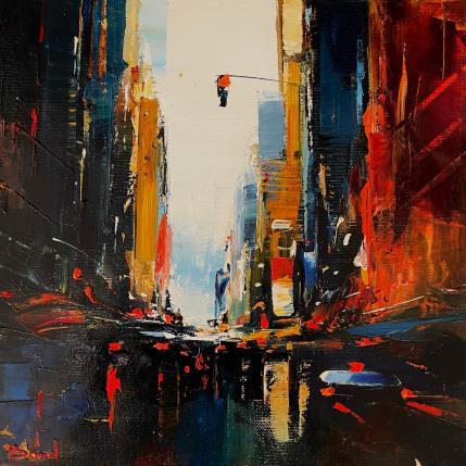Peinture Red light in the city par Bond Tetiana | Tableau Figuratif Huile icones Pop, Portraits