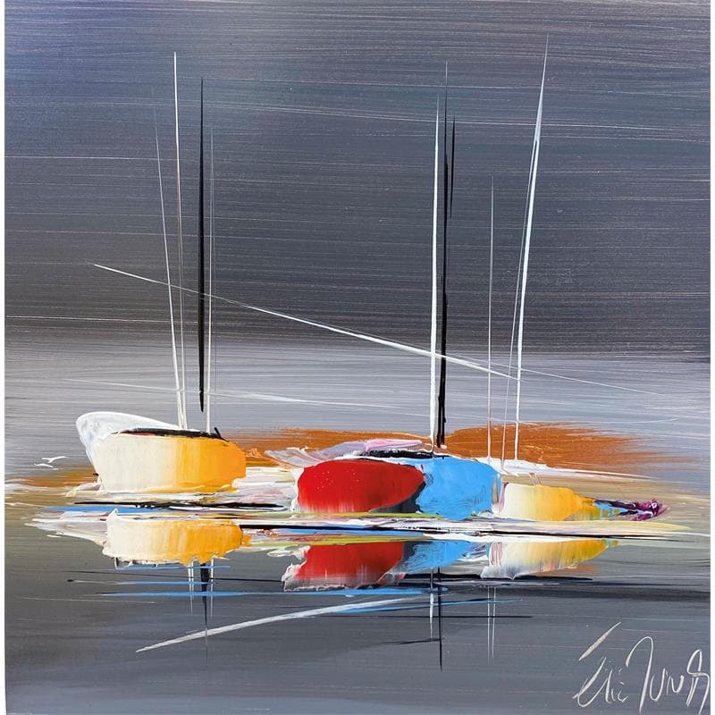 Peinture Le beau voyage par Munsch Eric | Tableau Abstrait Marine Huile