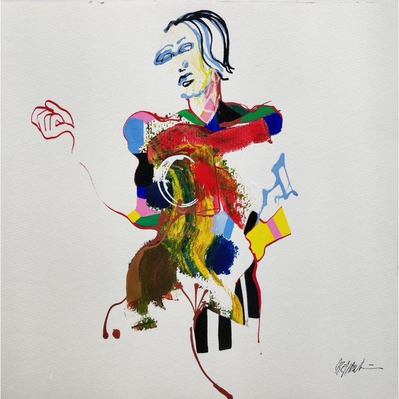 Gemälde 5347 von Cressanne | Gemälde Art brut Akt Acryl