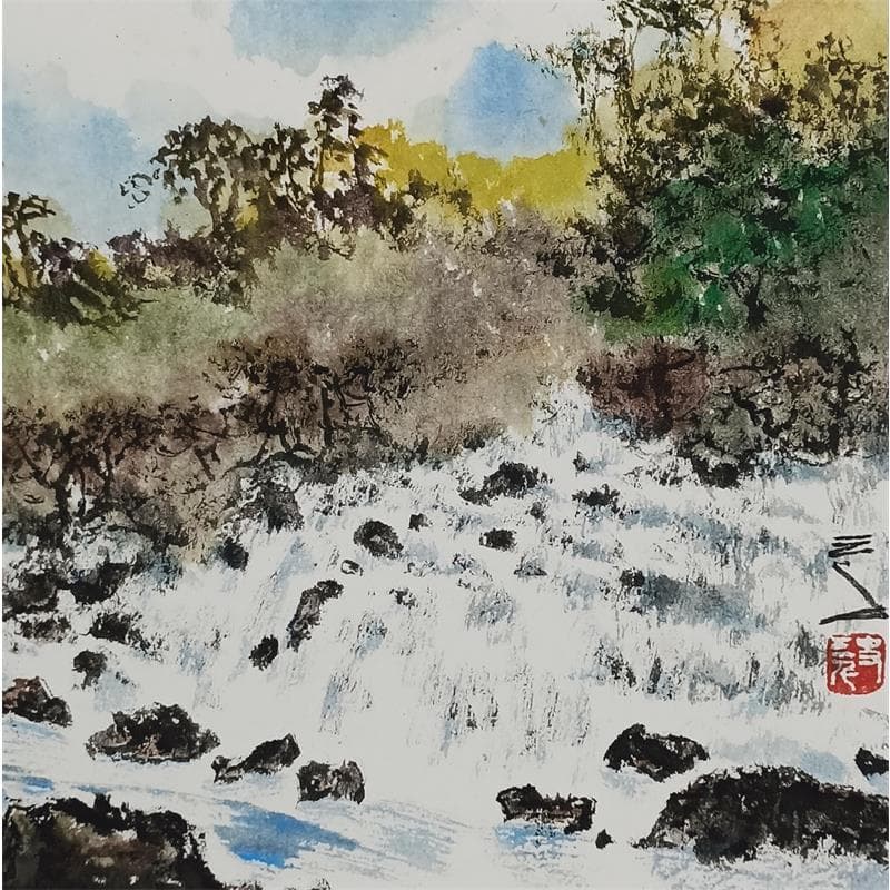 Painting Spring is coming by Sanqian | Painting Figurative Landscapes