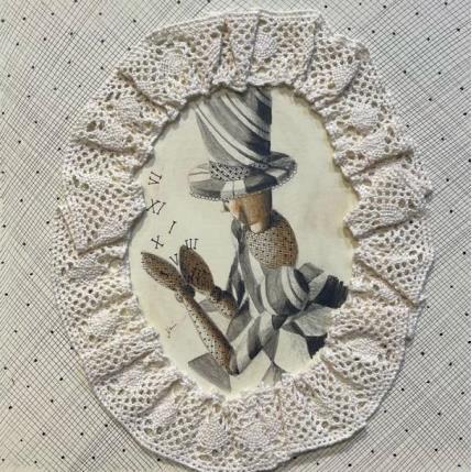 Painting Giocare col tempo by Nai | Painting Surrealism Textile, Watercolor Life style