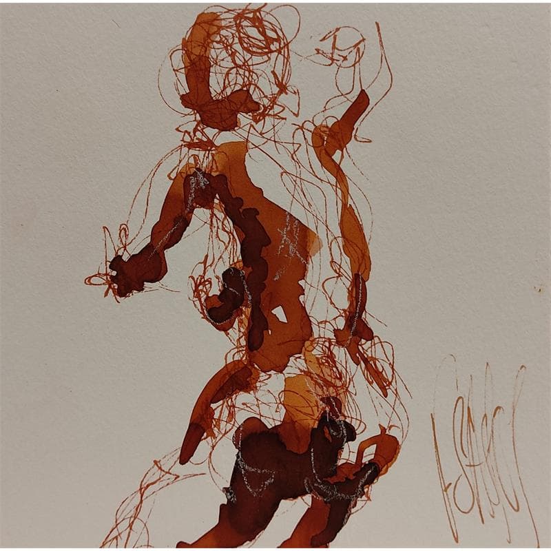 Painting Christine by Sahuc François | Painting Figurative Nude Acrylic