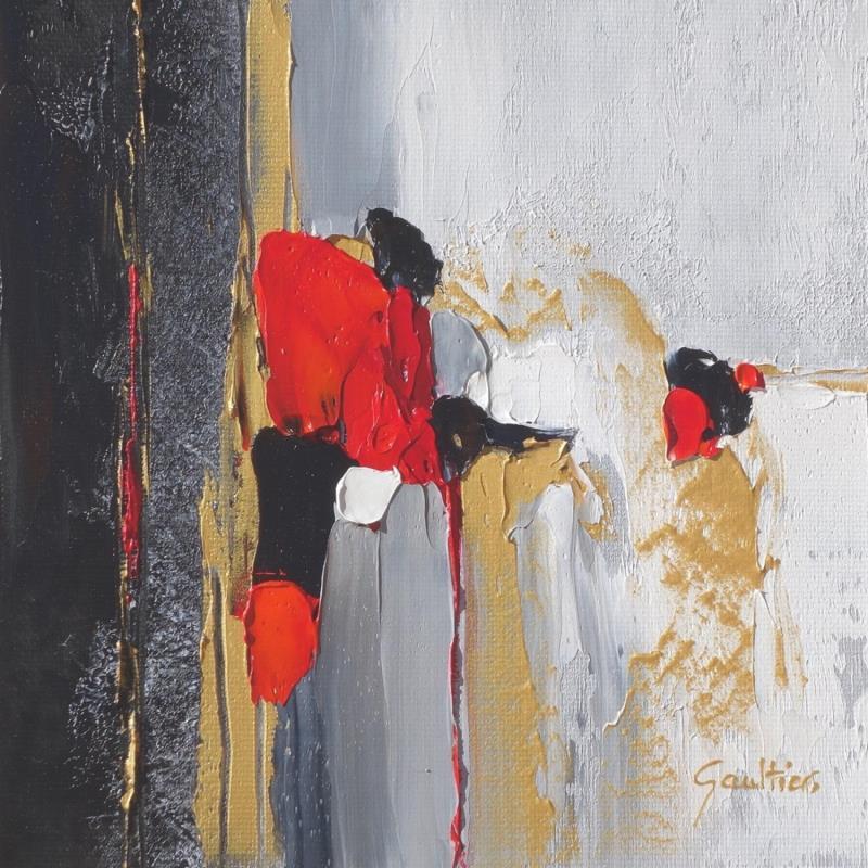 Peinture Abstract 02 par Gaultier Dominique | Tableau Figuratif Minimaliste Huile