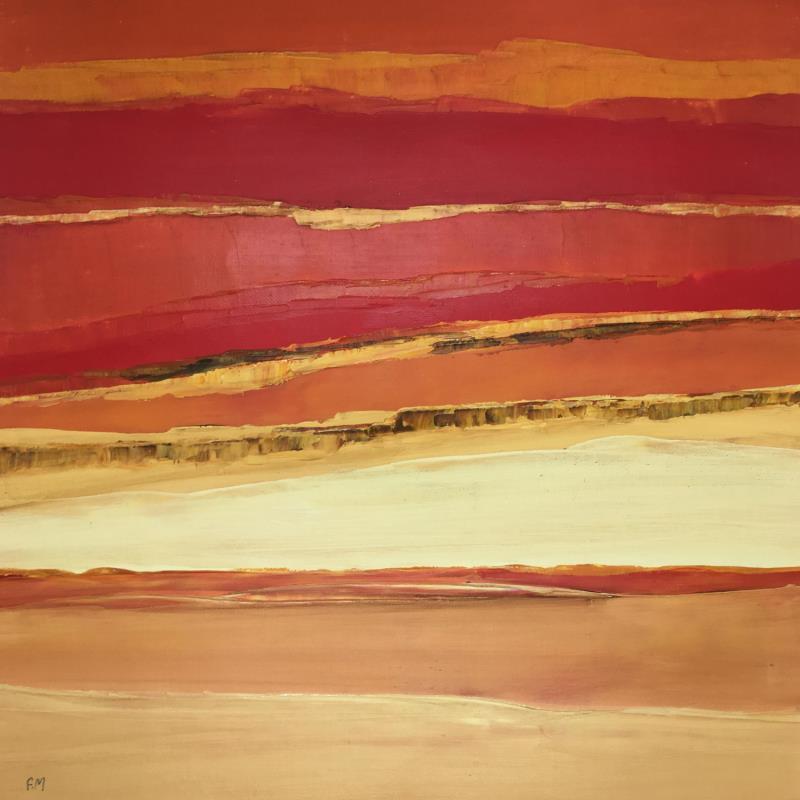 Peinture CHALEUR DU DESERT par Marteau Frederique | Tableau Abstrait Paysages Huile