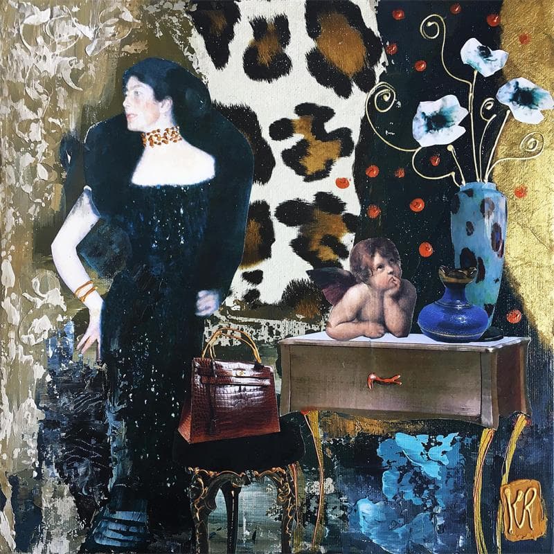 Painting La pensée de l'ange by Romanelli Karine | Painting Figurative Life style