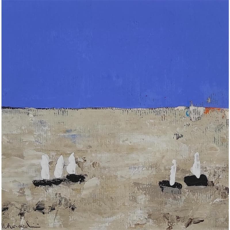 Painting M 475 by Moracchini Laurence | Painting Abstract Landscapes Marine Acrylic