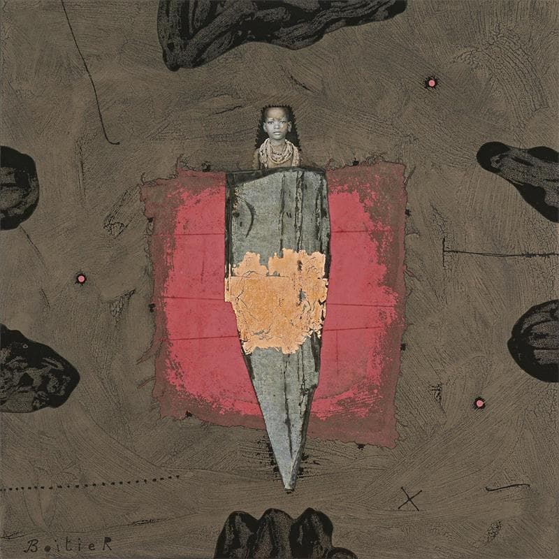 Painting 36-96 by Boitier Thierry | Painting Abstract Portrait Acrylic