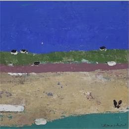 Painting M 479 by Moracchini Laurence | Painting Abstract Acrylic Landscapes, Marine