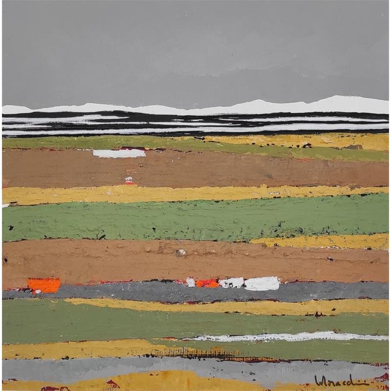 Gemälde D 374 von Moracchini Laurence | Gemälde Abstrakt Landschaften Öl Acryl