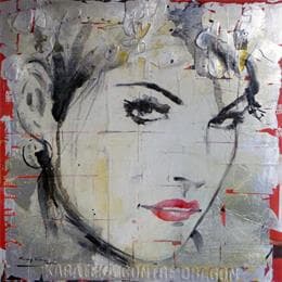 Peinture Hong Kong Girl par Vieux Thierry | Tableau Pop-art Acrylique Portraits