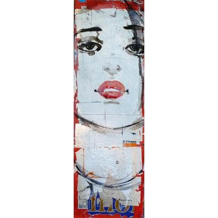 Painting Dame de coeur by Vieux Thierry | Painting Pop-art Acrylic Portrait