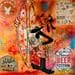 Peinture Pluto surf par Kikayou | Tableau Pop-art Icones Pop Graffiti