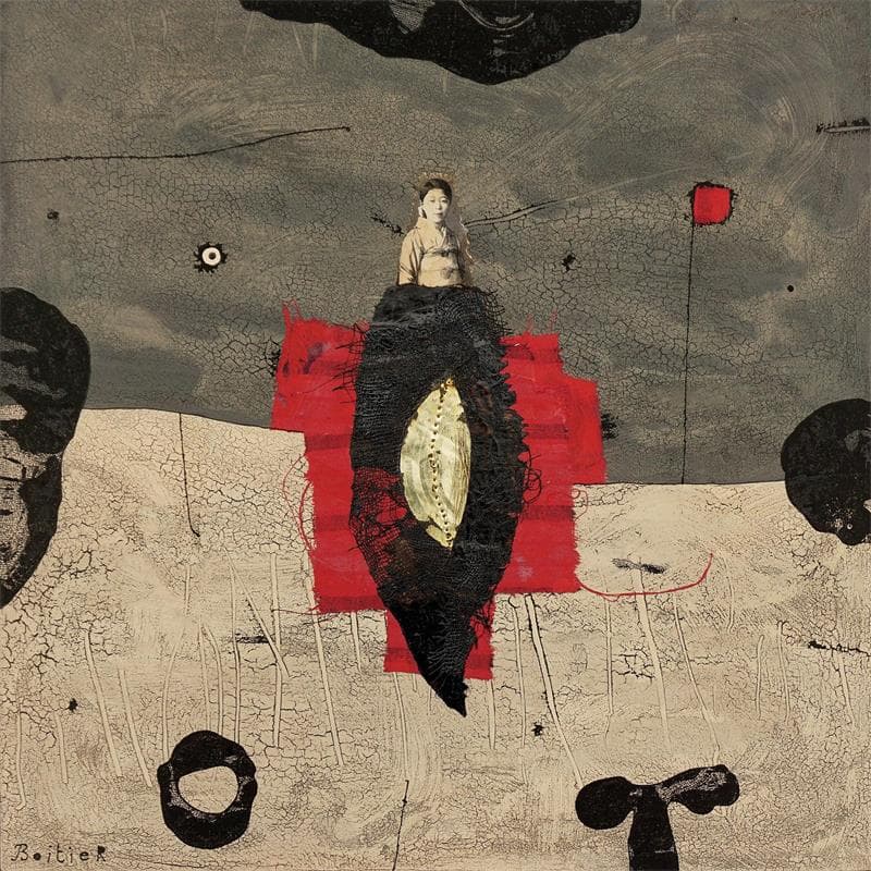 Painting 36-82 by Boitier Thierry | Painting Abstract Portrait Acrylic