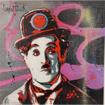 Peinture Charlie pop par Cornée Patrick | Tableau Pop-art Acrylique Icones Pop, Portraits