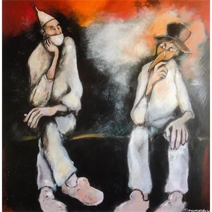 Peinture Comment va le monde ? par Signamarcheix Bernard | Tableau Figuratif Acrylique, Huile scènes de vie