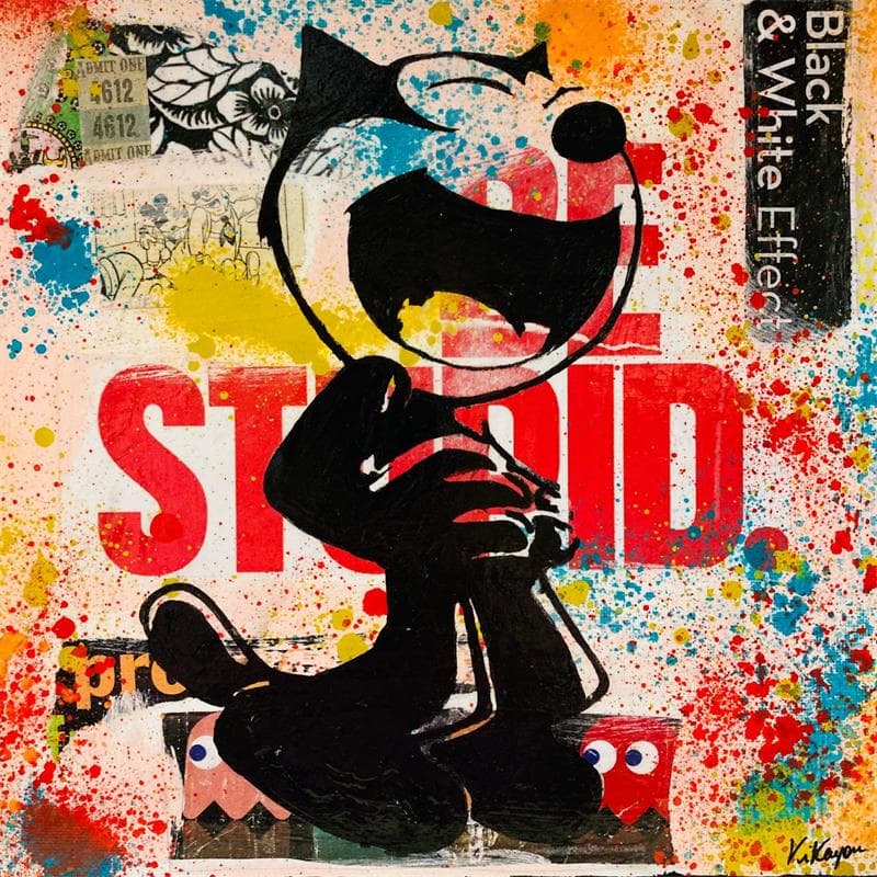 Painting Felix MDR by Kikayou | Painting Figurative Pop icons Graffiti