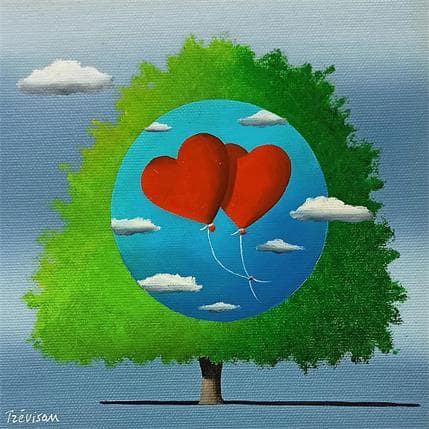 Painting Tree and love by Trevisan Carlo | Painting Surrealism Oil Life style, Pop icons