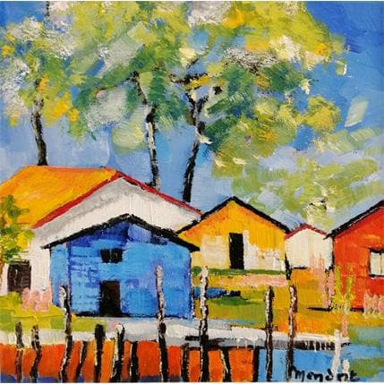 Peinture Cabanes à huîtres par Menant Alain | Tableau Figuratif Acrylique, Huile Icones Pop