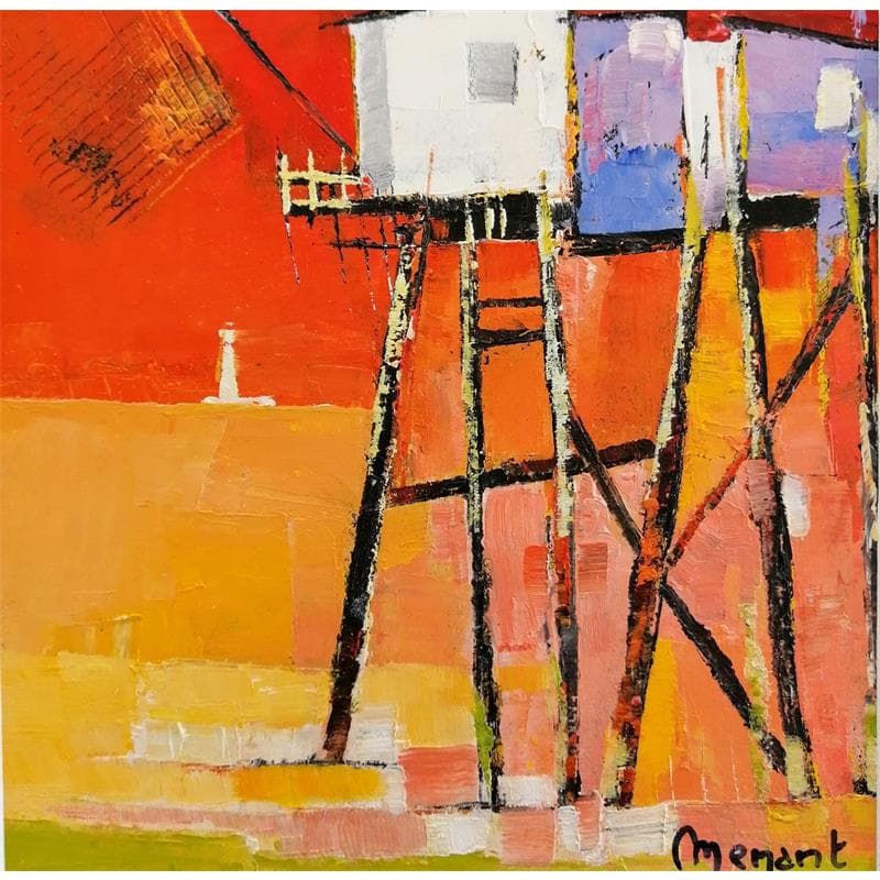 Peinture Le phare par Menant Alain | Tableau Figuratif Huile Acrylique