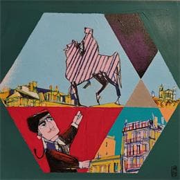 Pintura Cœur de lyon por Anicet Olivier | Pintura Figurativo Acrílico Urbano