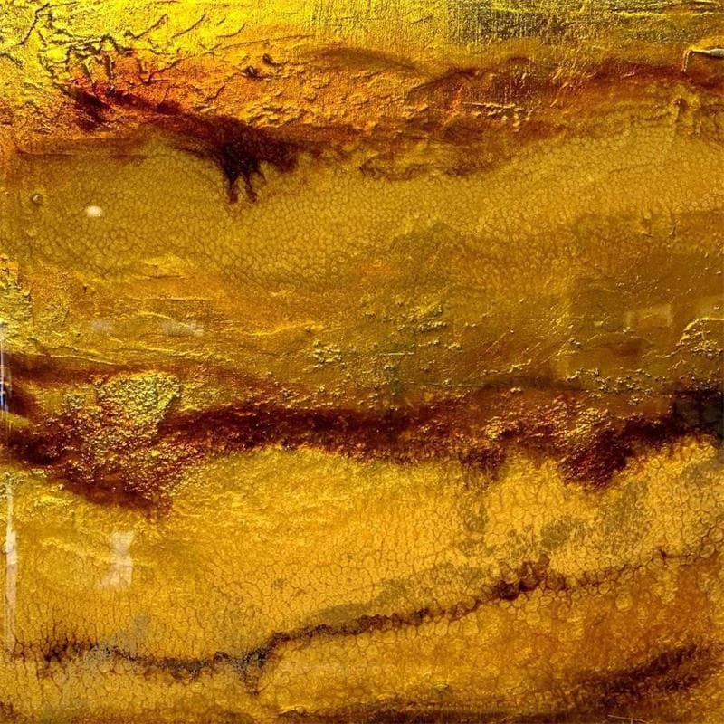 Painting Topaz Imperiale 486 by Depaire Silvia | Painting Figurative Minimalist Oil Acrylic