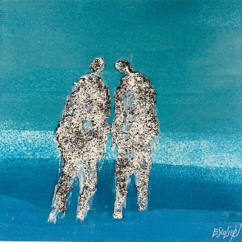 Gemälde côte à côte von Escolier Odile | Gemälde Figurativ Pop-Ikonen Öl