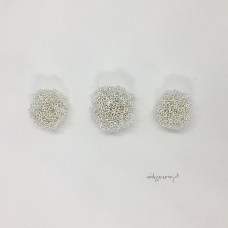 Peinture EJM 011 par Marjot Emily Jane  | Tableau Matiérisme Collage Upcycling