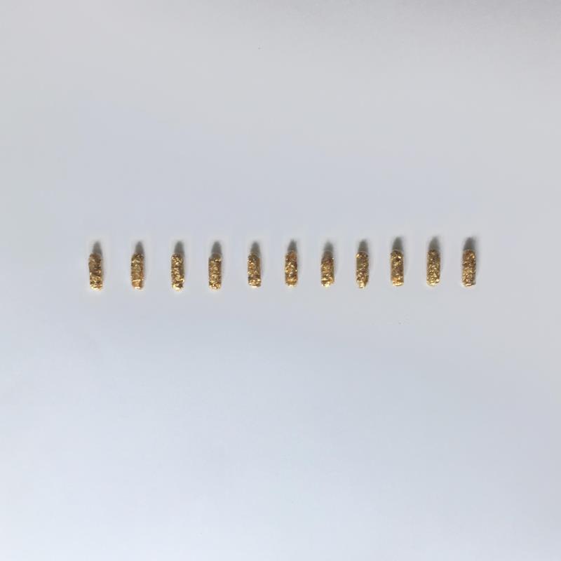 Peinture happy pills gold 2 par Marjot Emily Jane  | Tableau Abstrait Matiérisme Minimaliste