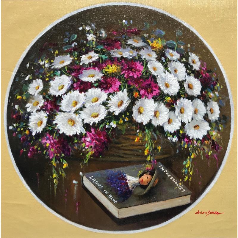 Painting Pensamento Viaja by Chico Souza | Painting Figurative Still-life Oil