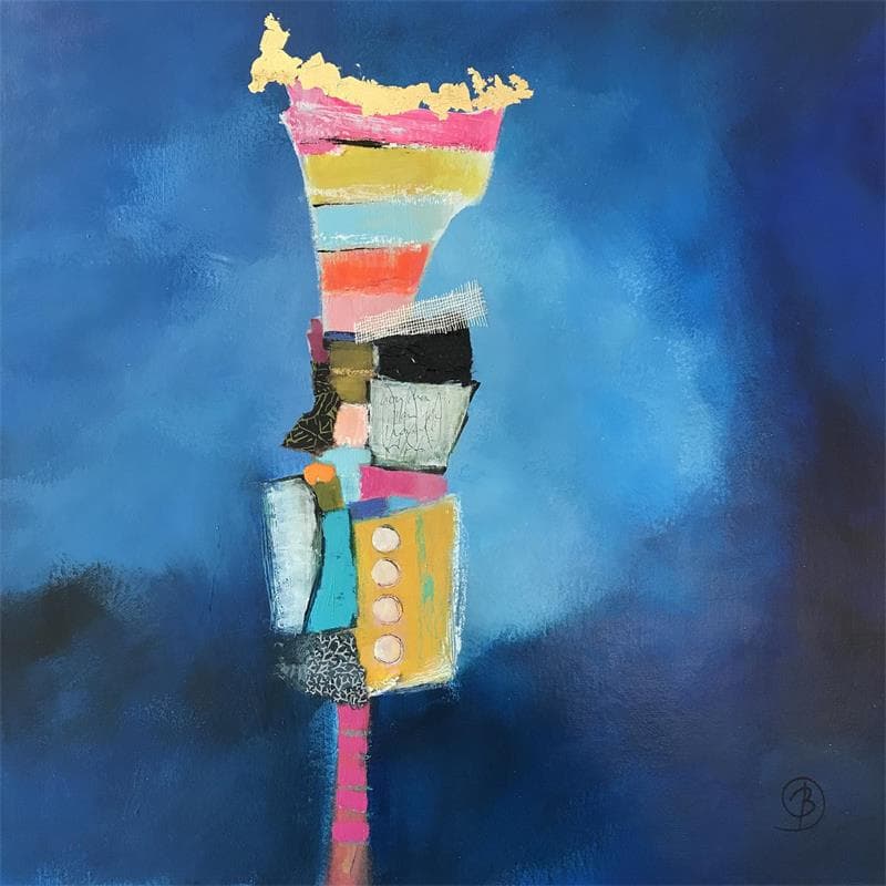 Pintura L'Arlequin 2 por Lau Blou | Pintura Abstracto Minimalista Acrílico