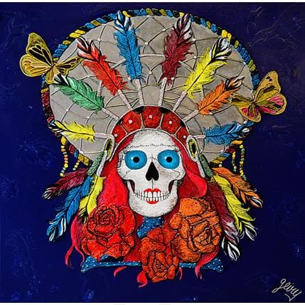 Painting Baby Sioux by Geiry | Painting Figurative Acrylic Portrait