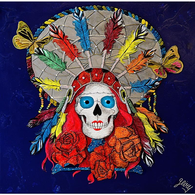 Gemälde Baby Sioux von Geiry | Gemälde Figurativ Porträt Acryl