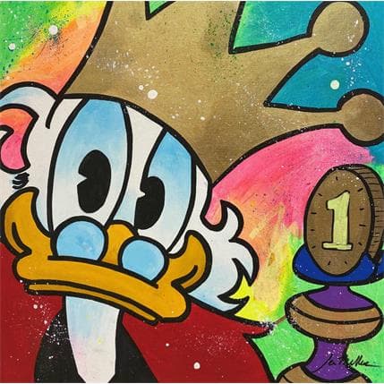 Peinture Neon Piscou par Miller Jen  | Tableau Street Art icones Pop