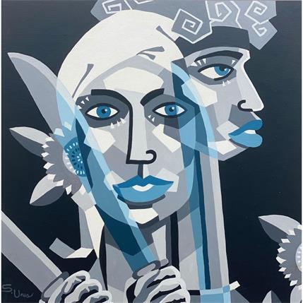 Peinture Oshun y Elegua par S.Uria | Tableau Figuratif Acrylique Portraits