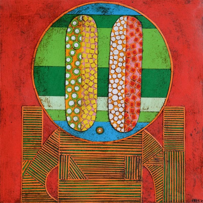 Painting Chiquitos Nuevos 6 by Ortiz Gustavo | Painting Raw art Portrait Cardboard Gluing