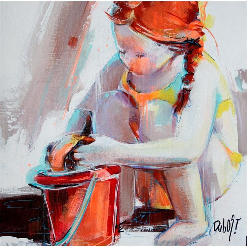 Painting Les sables d'Olenne by Dubost | Painting Figurative Life style Oil