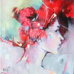 Peinture Esquisse de femme par Dubost | Tableau Figuratif Huile Portraits