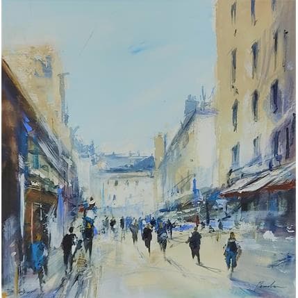 Peinture Ambiance parisienne par Poumelin Richard | Tableau Figuratif Huile Urbain