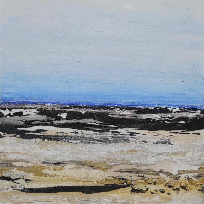 Painting Marée Basse 2 by Rocco Sophie | Painting Raw art Landscapes Marine Oil Acrylic