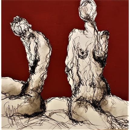 Painting Charlotte by Sahuc François | Painting Figurative Acrylic Nude