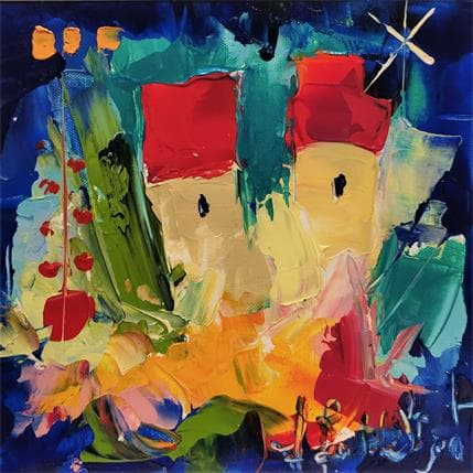 Painting COMMUNION A DEUX by Bastide d´Izard Armelle | Painting Abstract Landscapes